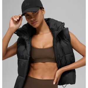 ALO Yoga Gold Rush Black Puffer Vest